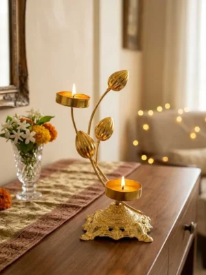 Candle Holders Gold – 2 Candles 2