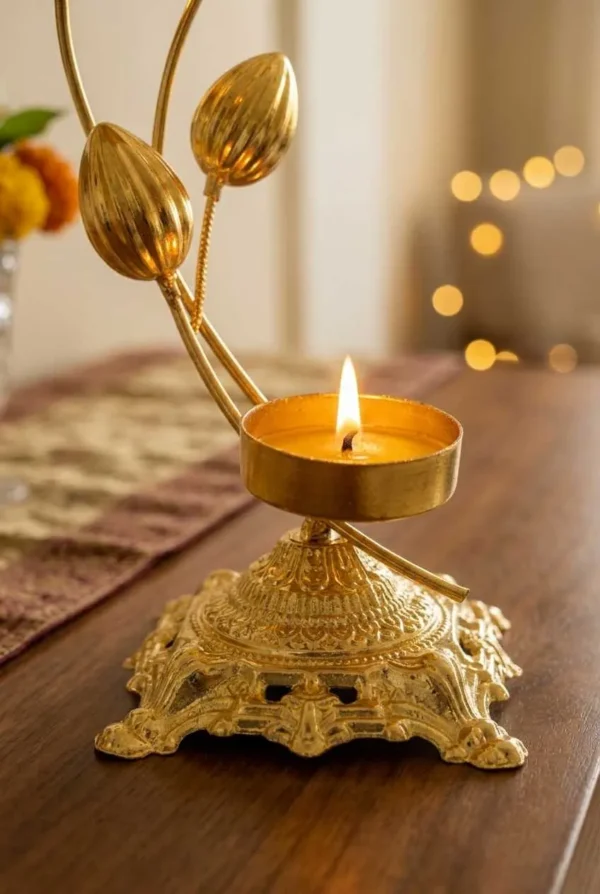 Candle Holders Gold - 2 Candles