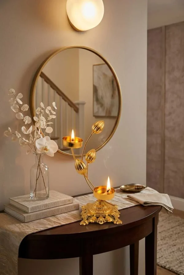 Candle Holders Gold - 2 Candles