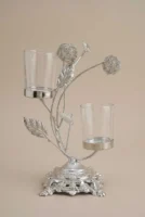Candle Holders Silver - 2 Candles