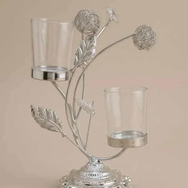Candle Holders Silver - 2 Candles