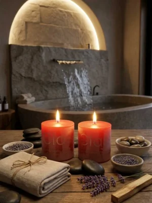 Center Cylinder Candles 16