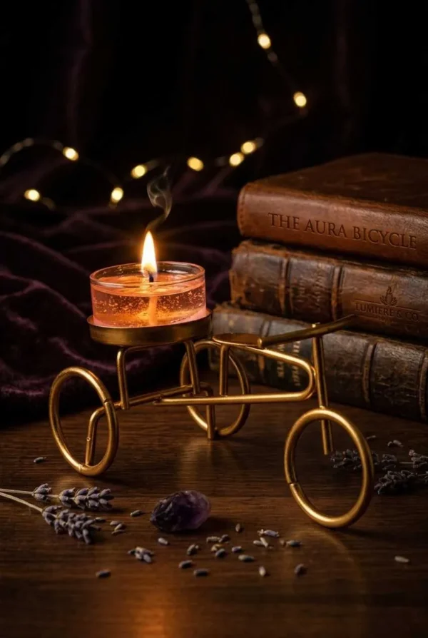 Cycle Candle Holders - Gold