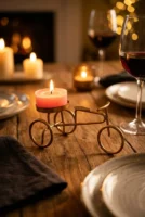Cycle Candle Holders - Gold