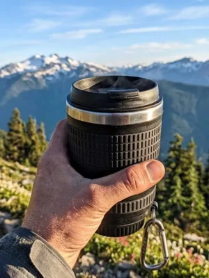 Elivera Camera Lens Coffee Mug – Creative Travel Cup with Lid