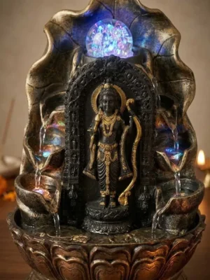 Elivera Divine Sri Rama Water Fountain with LED and Crystal Ball