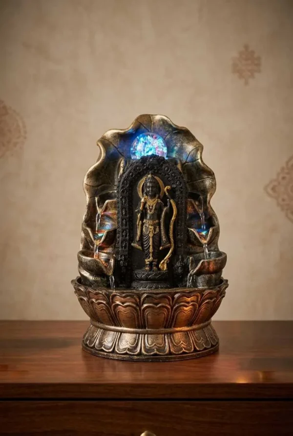 Elivera Divine Sri Rama Water Fountain with LED and Crystal Ball