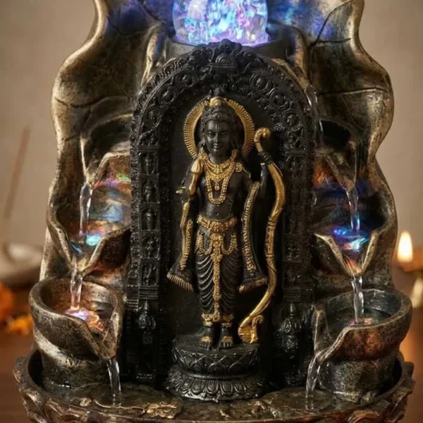Elivera Divine Sri Rama Water Fountain with LED and Crystal Ball