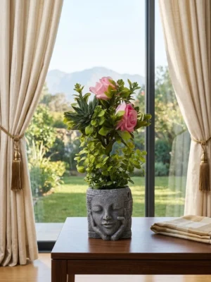 Elivera Expression Face Planter - Rose Hold Stone Pot