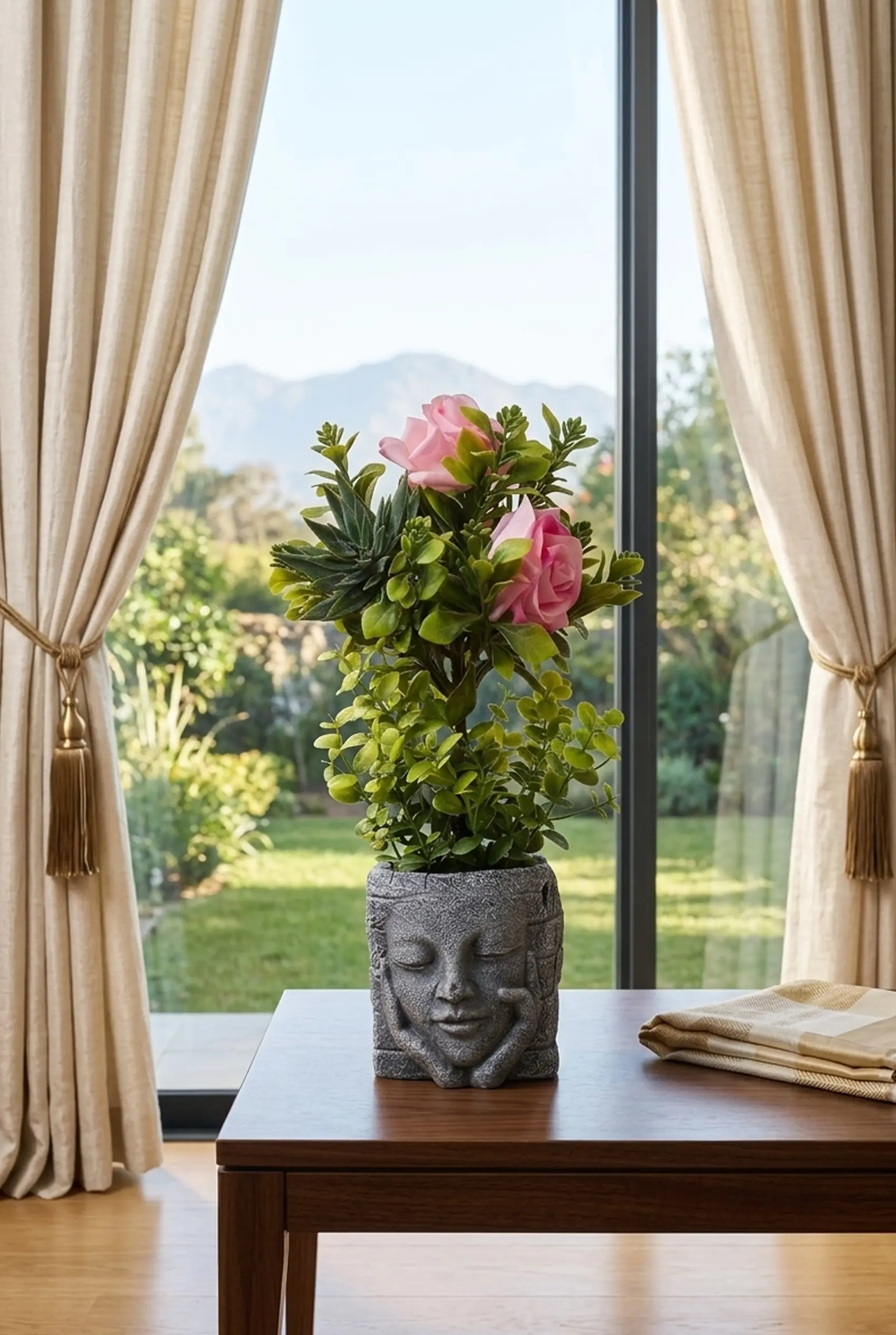 Elivera Expression Face Planter – Rose Hold Stone Pot 2
