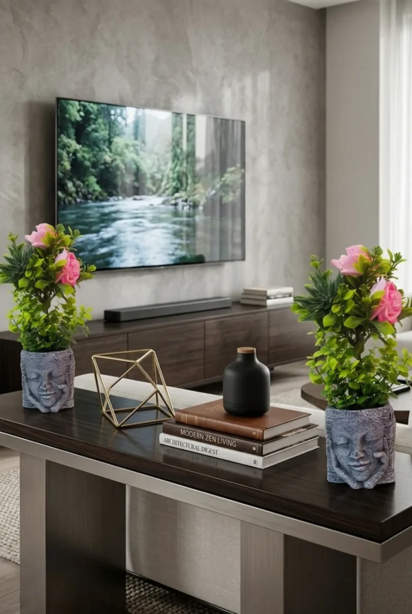 Elivera Expression Face Planter - Rose Hold Stone Pot