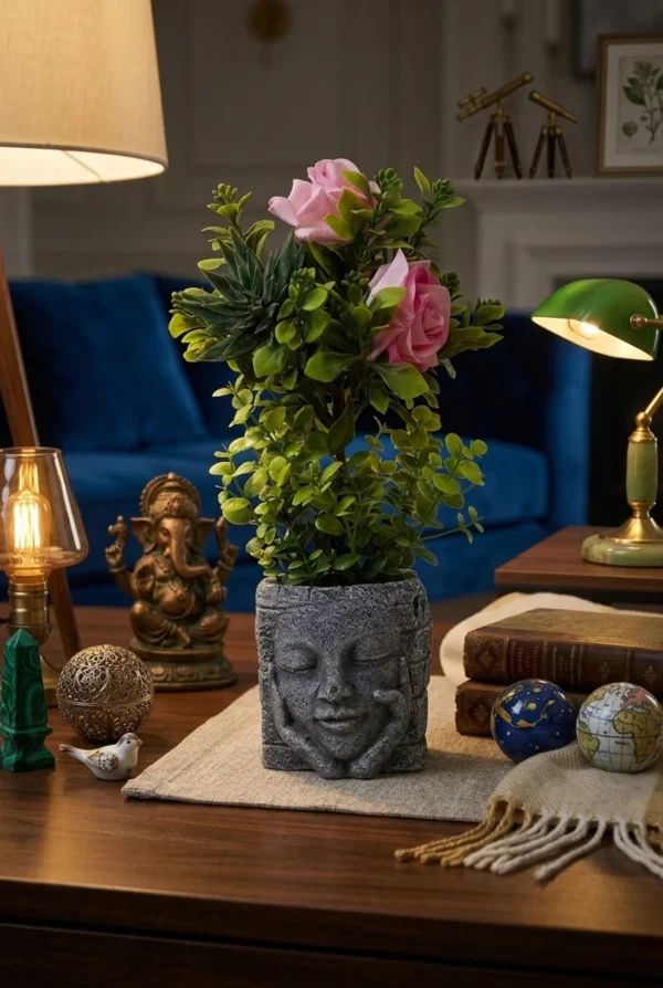 Elivera Expression Face Planter - Rose Hold Stone Pot