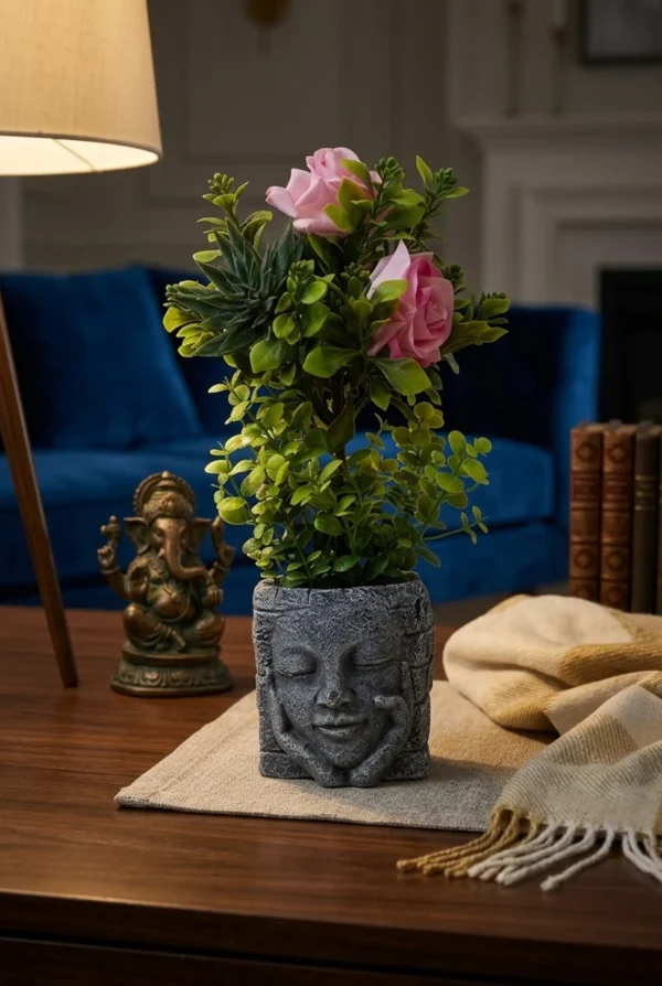 Elivera Expression Face Planter - Rose Hold Stone Pot