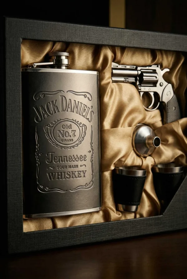 Elivera Gentleman’s Heritage Flask Set - Noir Rebel Edition