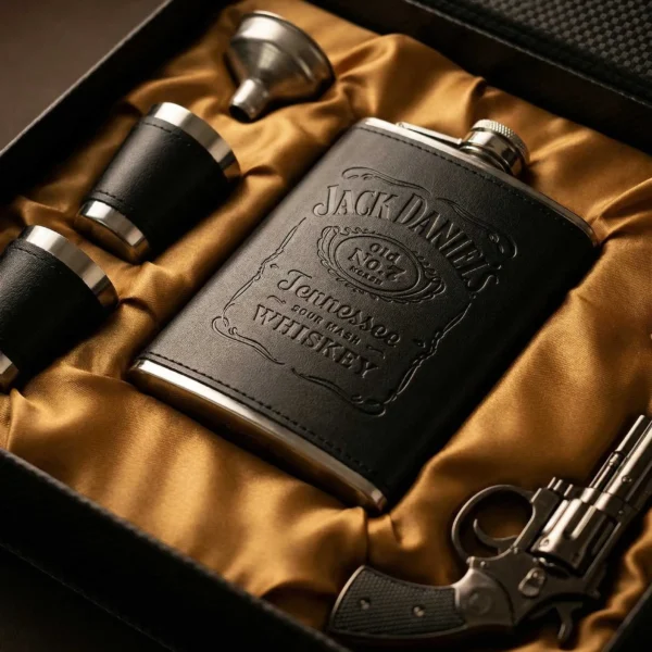 Elivera Gentleman’s Heritage Flask Set - Noir Rebel Edition