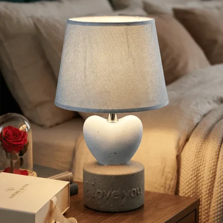 Elivera Love Heart Ceramic Table Lamp 2