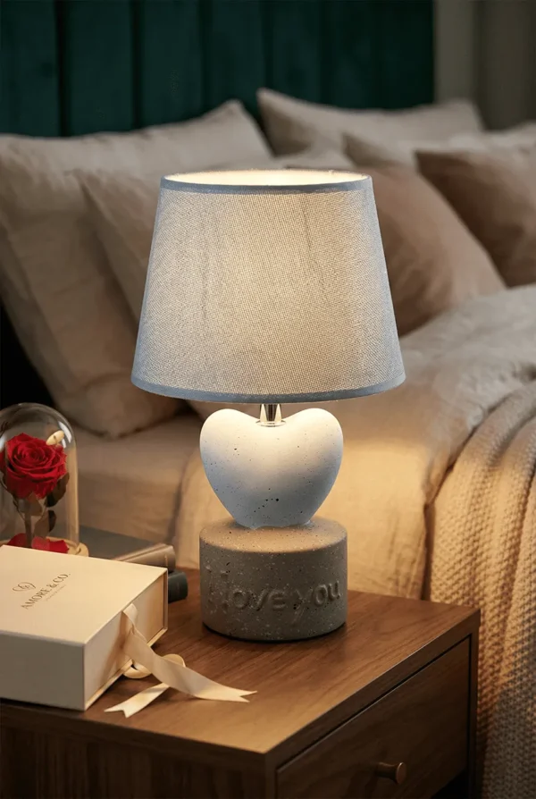 Elivera Love Heart Ceramic Table Lamp