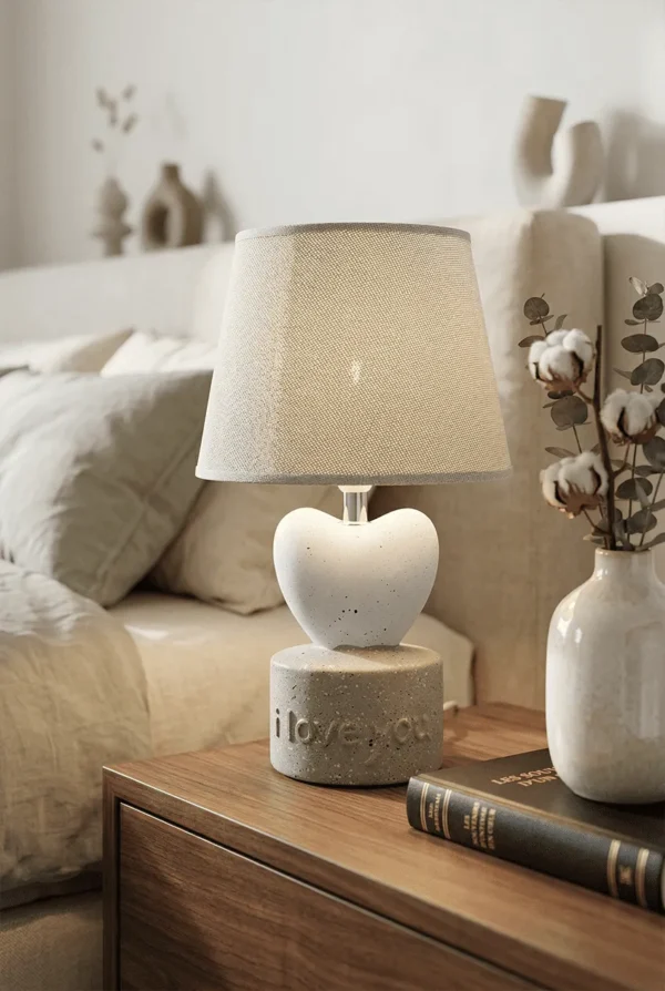 Elivera Love Heart Ceramic Table Lamp