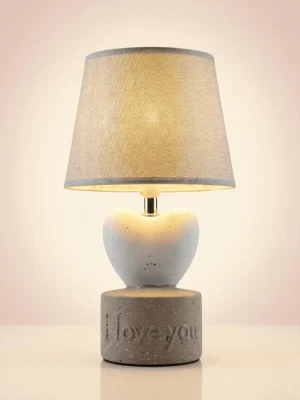 Elivera Love Heart Ceramic Table Lamp