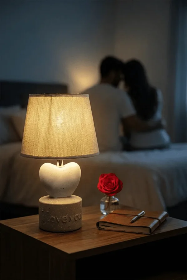 Elivera Love Heart Ceramic Table Lamp