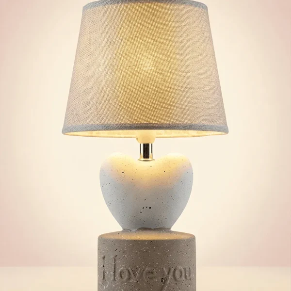 Elivera Love Heart Ceramic Table Lamp