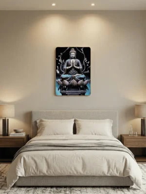 Elivera Meditative Buddha Lotus Canvas Wall Art – Symbol of Enlightenment and Serenity 2