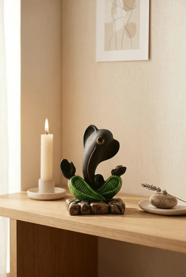 Elivera Meditative Ganesha Décor Sculpture - Symbol of Peace and Positive Energy