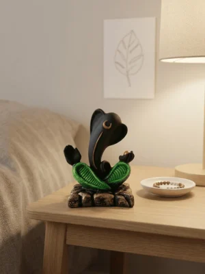 Elivera Meditative Ganesha Décor Sculpture - Symbol of Peace and Positive Energy