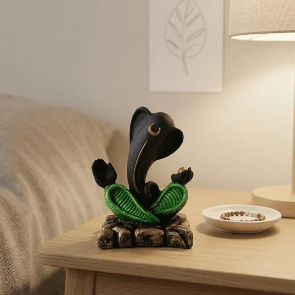 Elivera Meditative Ganesha Décor Sculpture - Symbol of Peace and Positive Energy