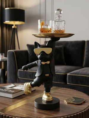 Elivera Modern Luxe Cat Wall Sculpture – Designer Statement Décor with Metallic Gold Accent 3