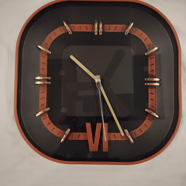 Elivera Modern Square Wall Clock - Premium Metal Finish