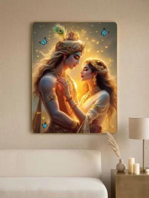 Elivera-Radha-Krishna-Love-Canvas-Wall-Art-Symbol-of-Eternal-Love-and-Harmony