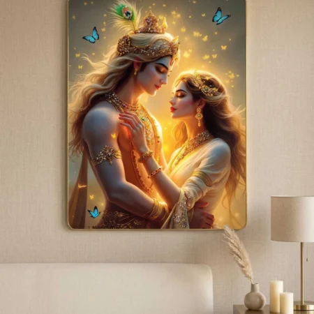 Elivera-Radha-Krishna-Love-Canvas-Wall-Art-Symbol-of-Eternal-Love-and-Harmony