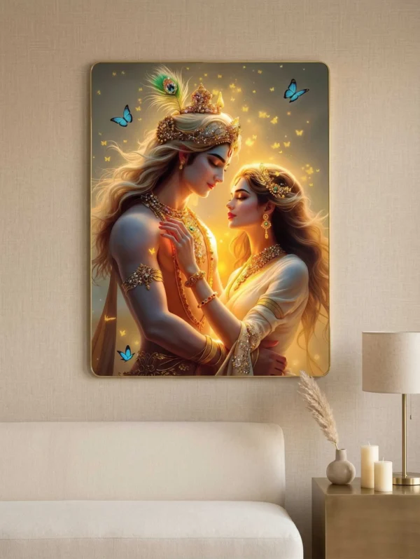 Elivera Radha Krishna Love Canvas Wall Art - Symbol of Eternal Love and Harmony