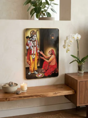 Elivera Raghavendra Swamy with Sri Rama Canvas Wall Art – Divine Grace and Protection 2