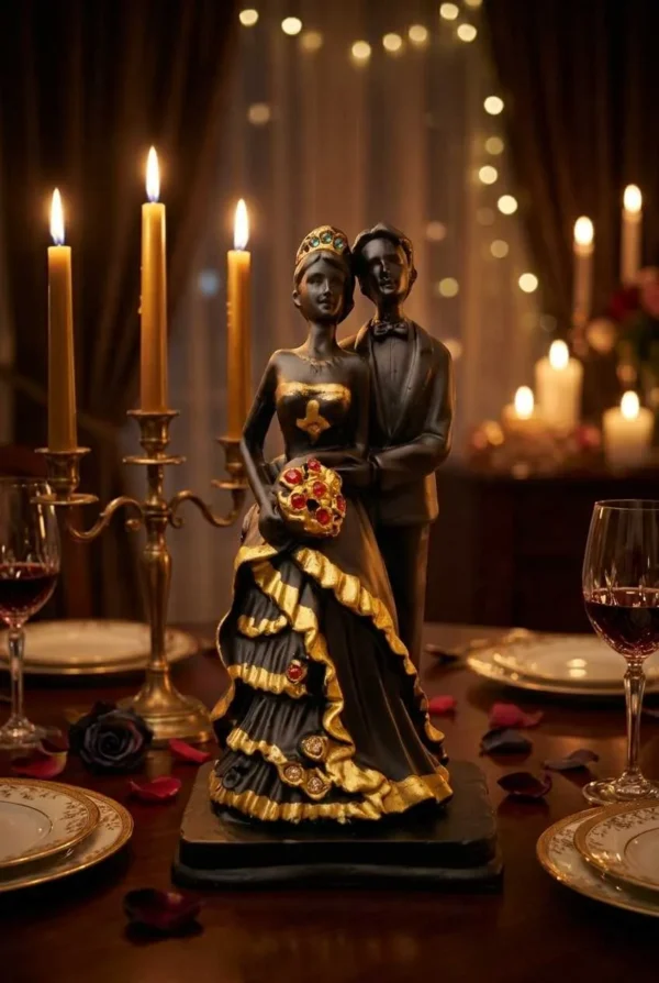 Elivera Romantic Couple Sculpture - Elegant Embrace Edition