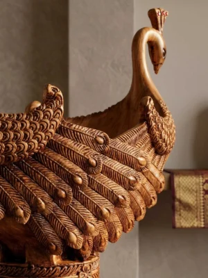 Elivera Royal Twin Peacock Decorative Bowl – Luxury Centerpiece and Elegant Table Accent 5