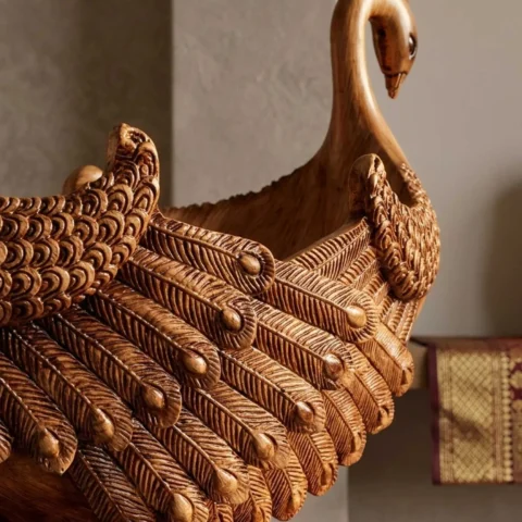 Elivera Royal Twin Peacock Decorative Bowl – Luxury Centerpiece and Elegant Table Accent 5