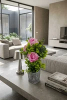 Elivera Serenity Face Planter - Pink Rose Stone Pot