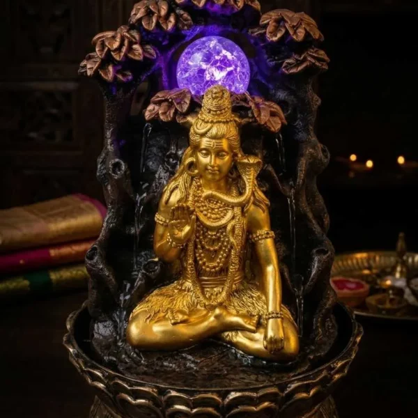 Elivera Shiva Tree Water Fountain with LED and Crystal Ball