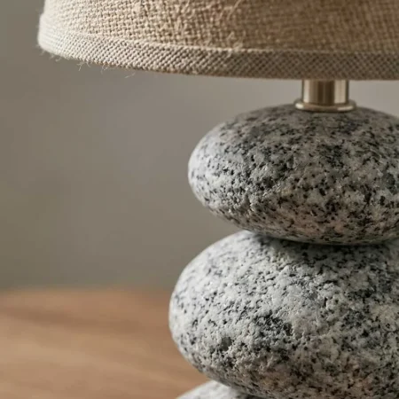 Elivera Stacked Stone Ceramic Table Lamp 2