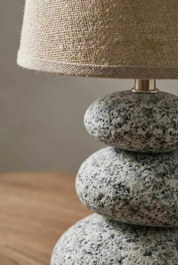 Elivera Stacked Stone Ceramic Table Lamp