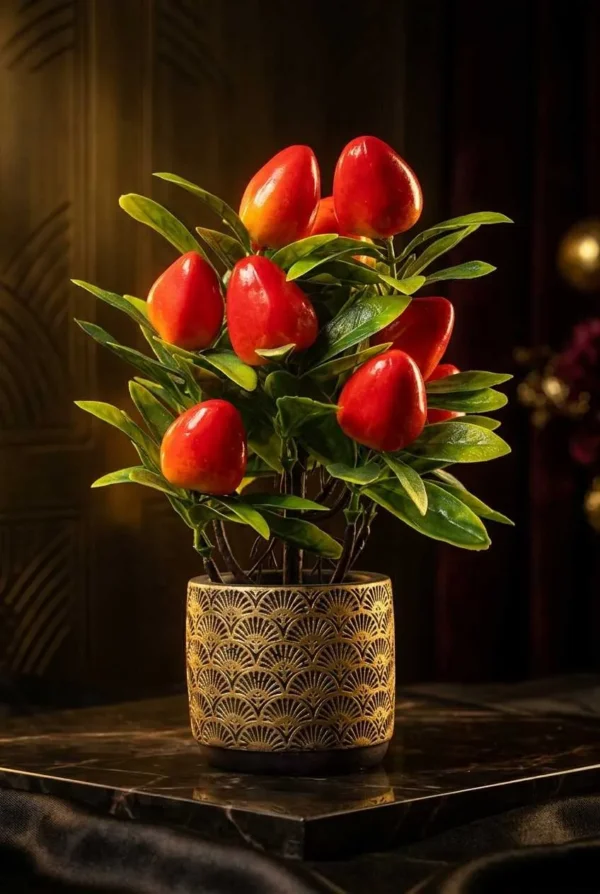 Elivera Strawberry Royale - Gold Stone Pot