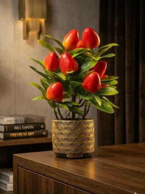 Elivera Strawberry Royale - Gold Stone Pot