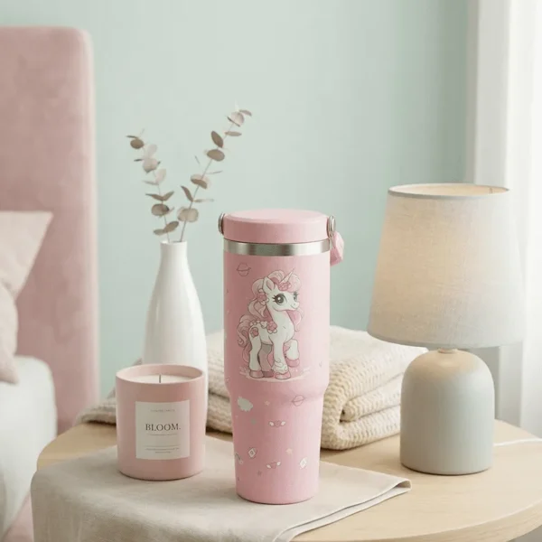 Elivera Unicorn Travel Coffee Mug - Cute Insulated Sipper for Kids and Gifting