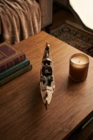 Elivera Venetian Gondola Boat Décor - Artistic Metallic Tabletop Accent for Elegant Spaces gold