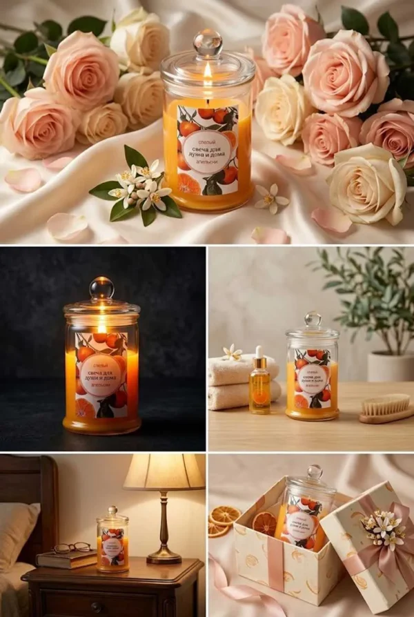Scented Candles Glass Jar