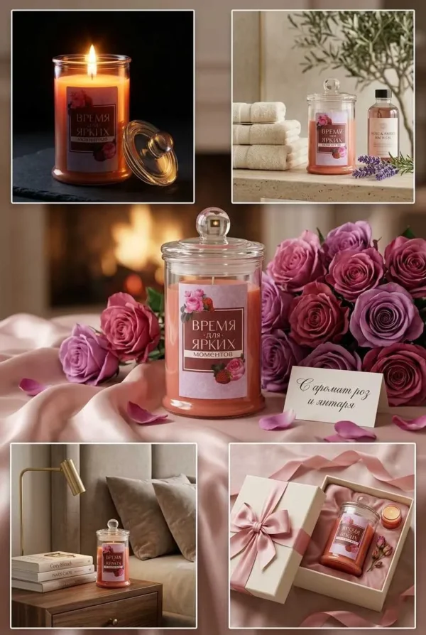 Scented Candles Glass Jar