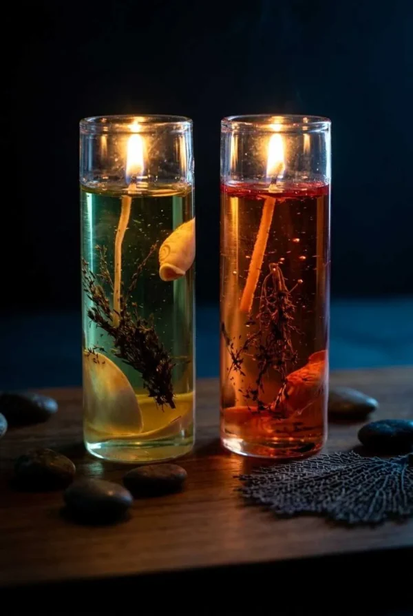 Elivera Ocean Jelly Tube Candle Set (Pack of 2)