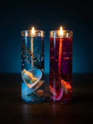 Elivera Ocean Jelly Tube Candle Set (Pack of 2)